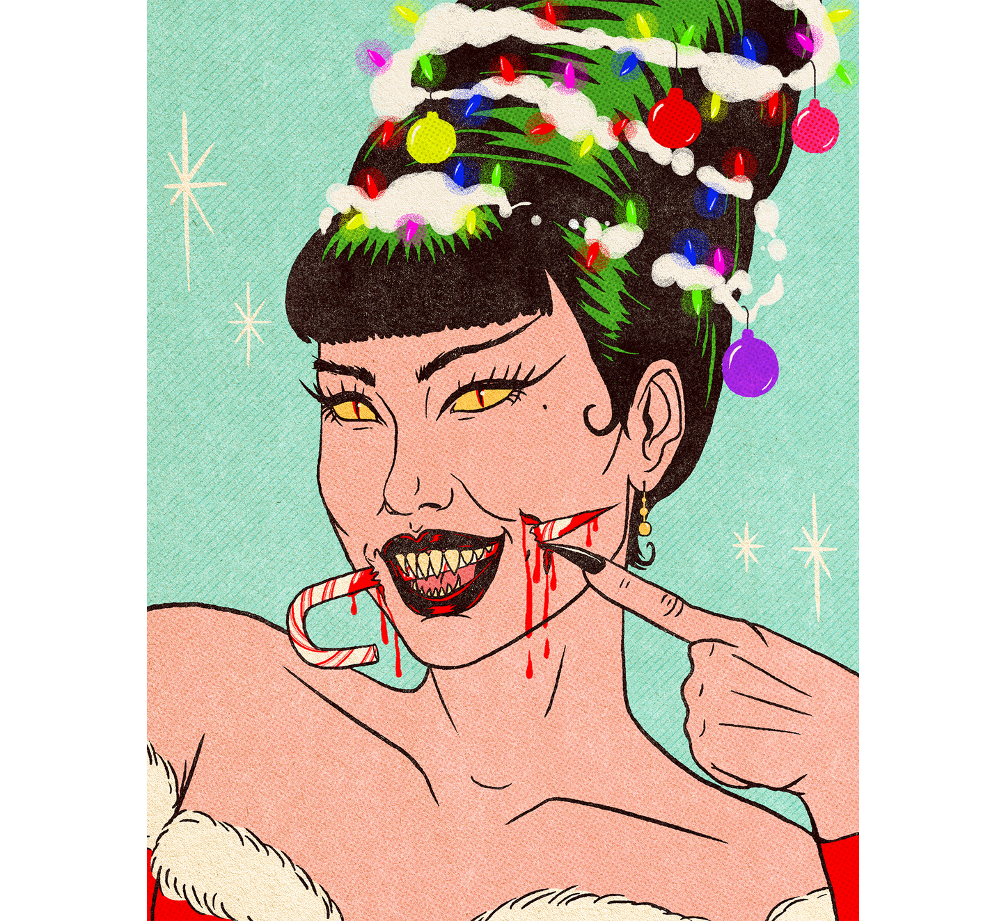 Candy Cane Art Print