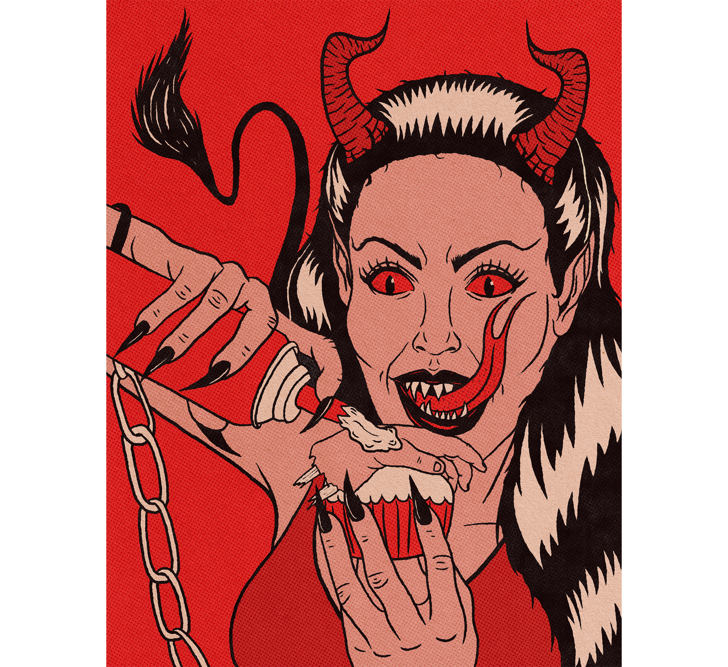 Krampus Treat Art Print
