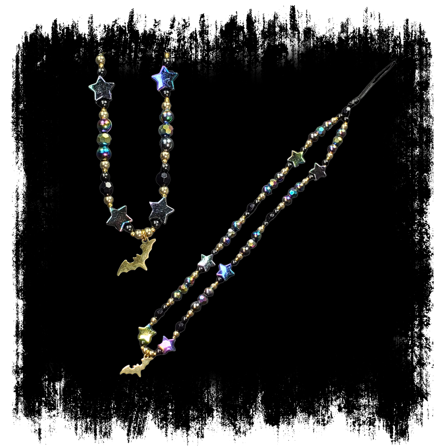Gothic Oil Slick Phone Charm Strap