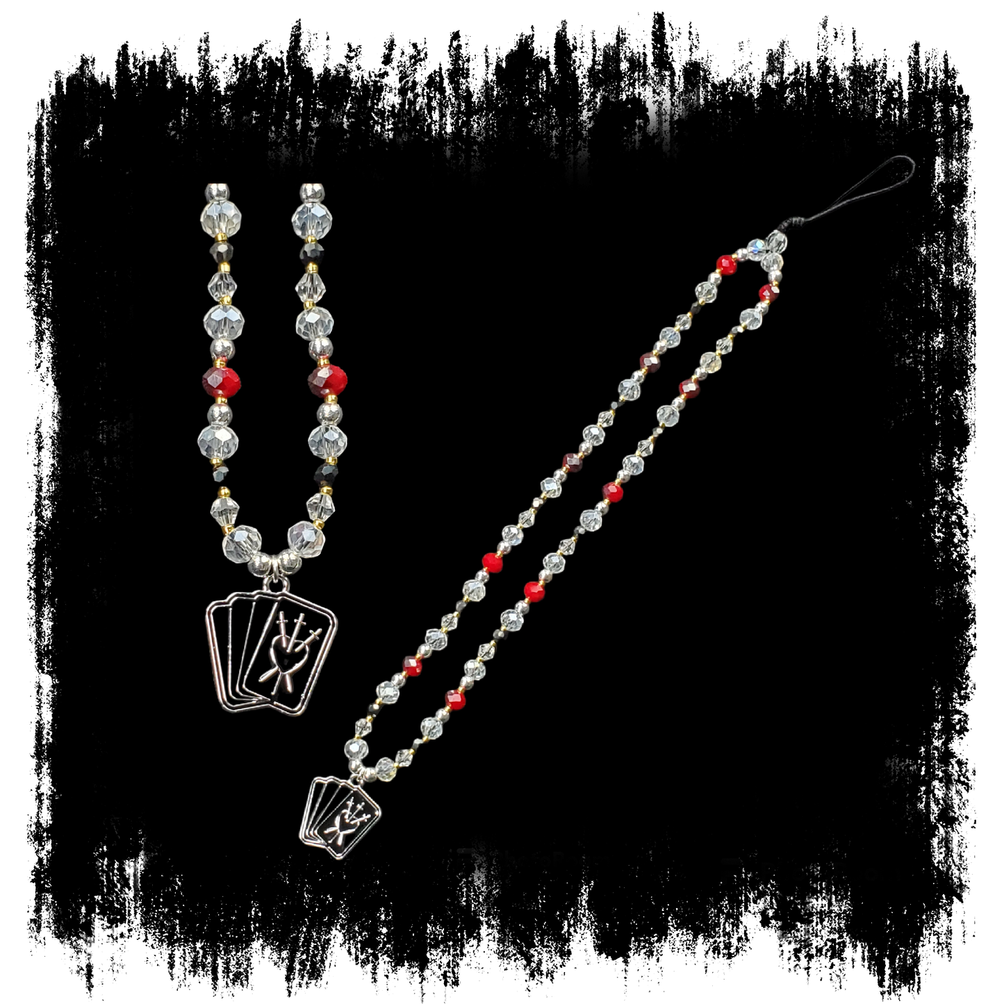 Three of Swords Phone Charm Strap
