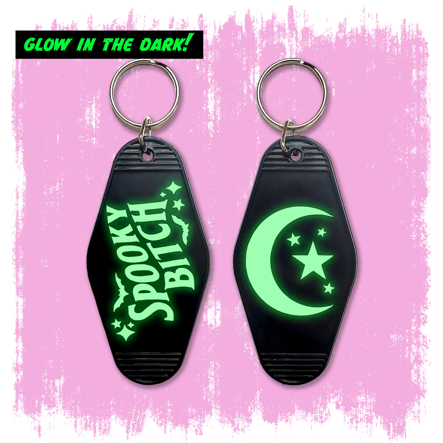 Spooky Bitch Glow In the Dark Keychain