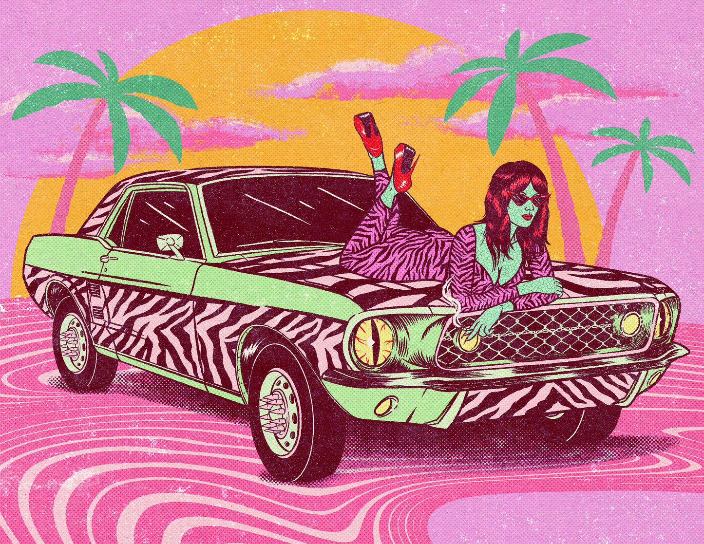 classy-creeps-creature-car-art-print