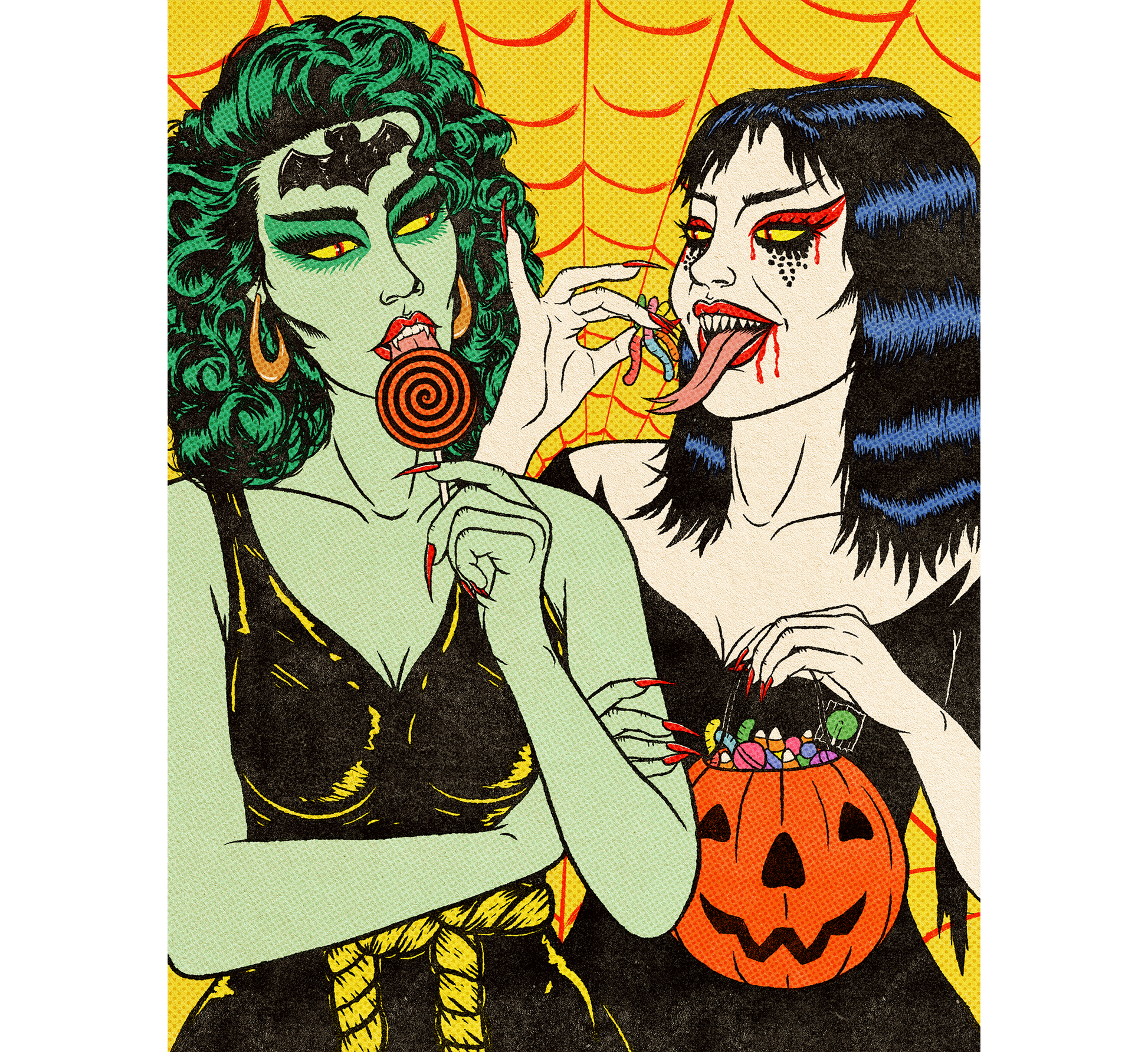 classy-creeps-halloweenmask-art-print