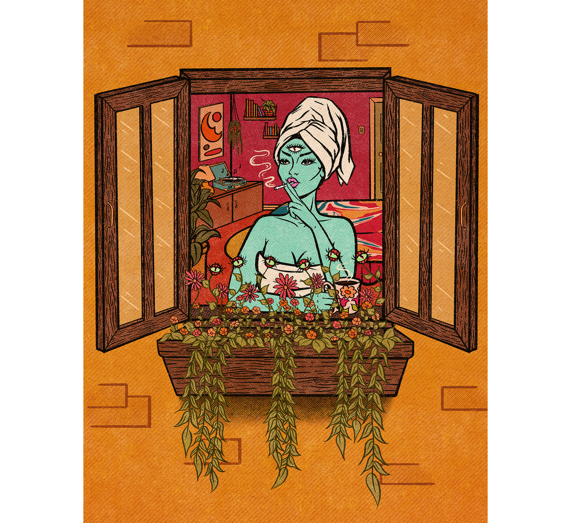 classy-creeps-woman-in-the-window-art-print