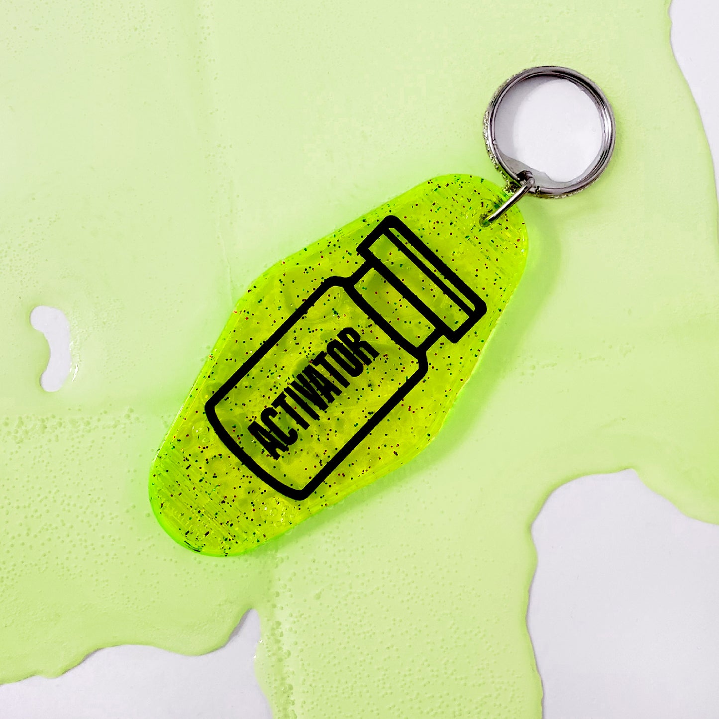 Activator Neon Glitter Keychain