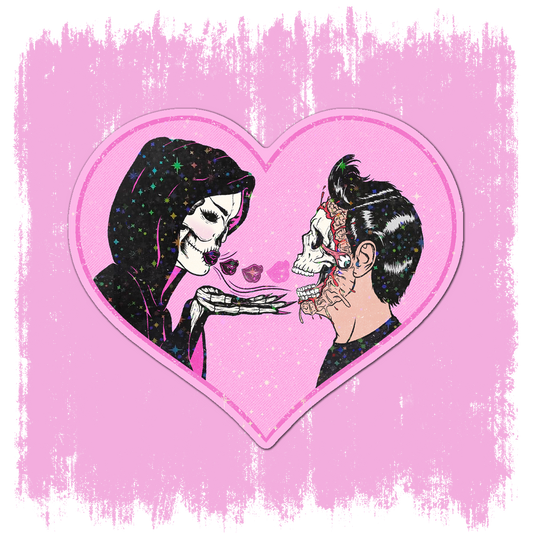 Kiss of Death Holographic Sparkle Sticker