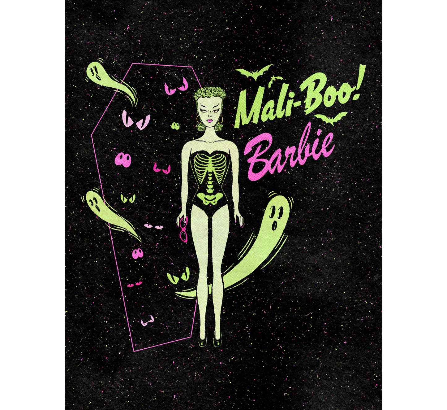 Mali-BOO! Barbie Art Print *Limited Edition Pearlescent Variant*