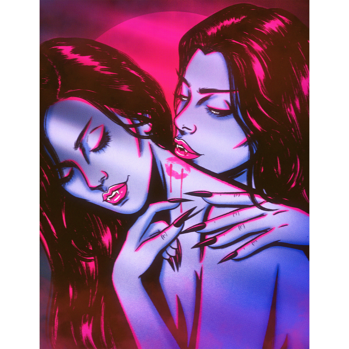 Neon Vampires Art Print