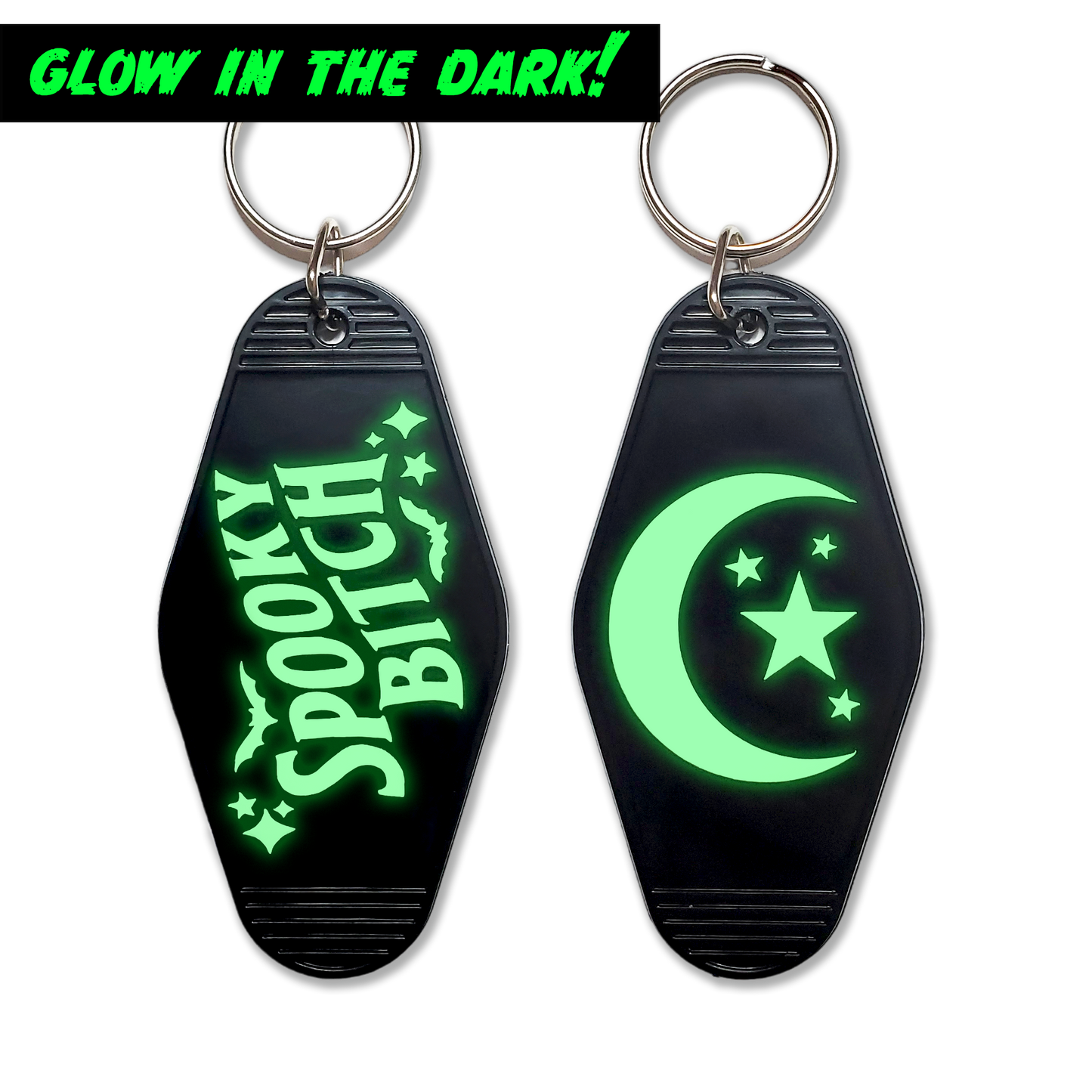 Spooky Bitch Glow In the Dark Keychain