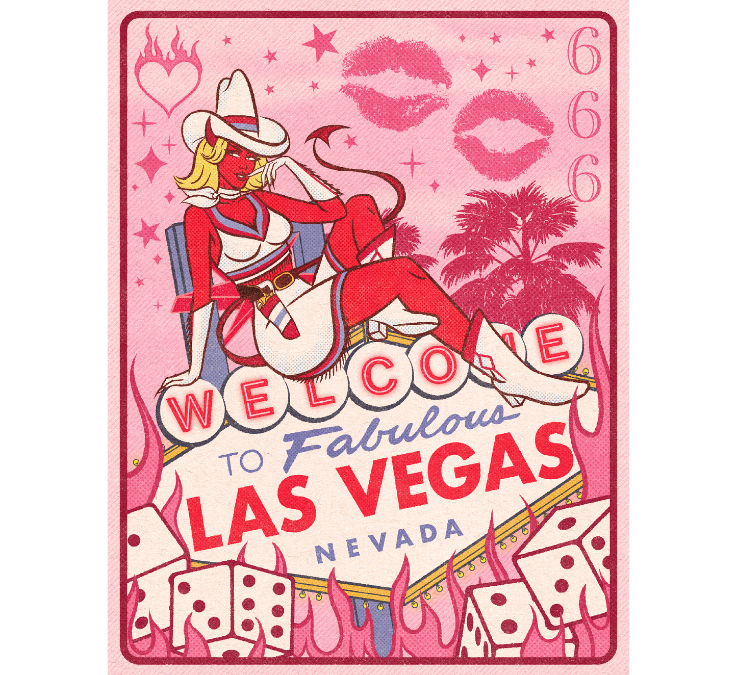 Vegas Vickie Art Print