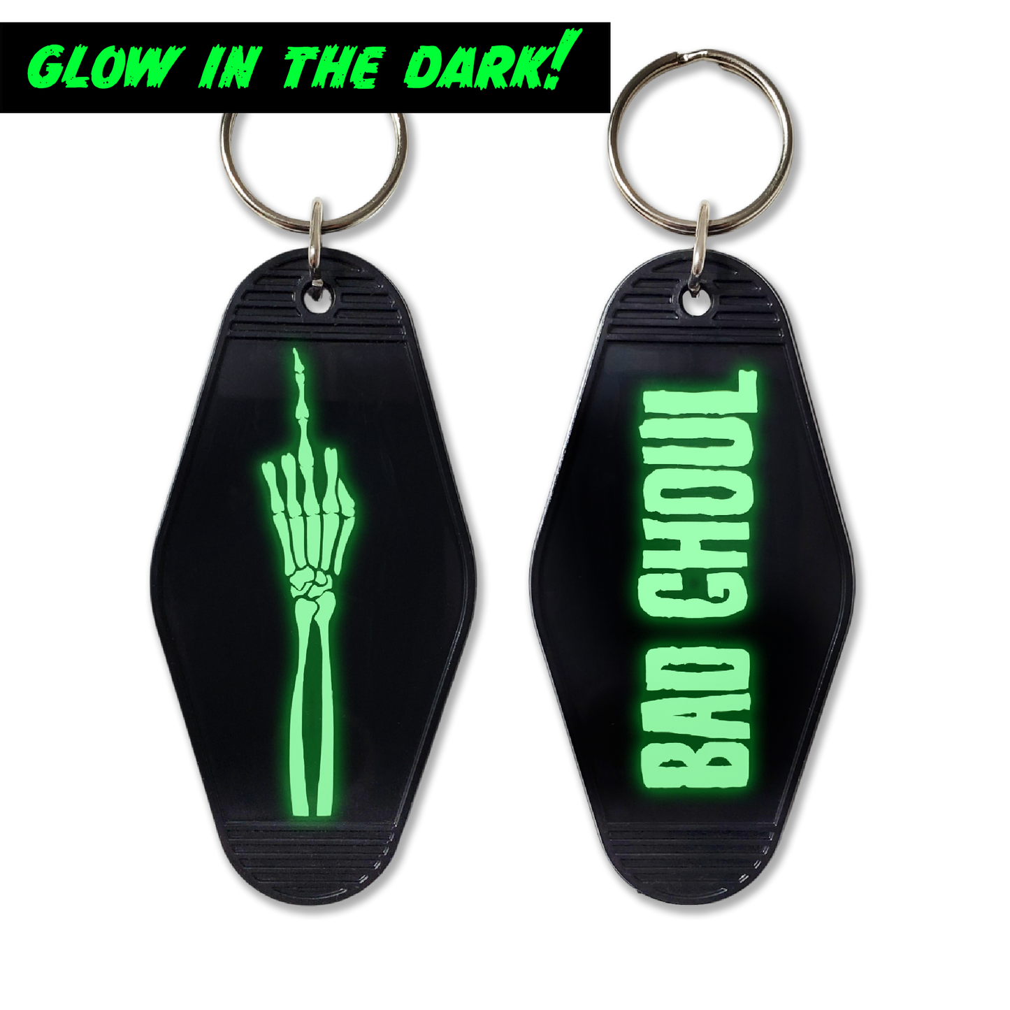 Bad Ghoul Glow In the Dark Keychain