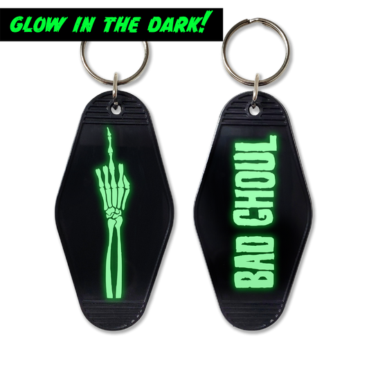 Bad Ghoul Glow In the Dark Keychain