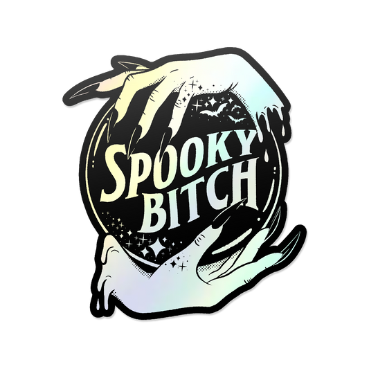 Spooky Bitch Holographic Sticker