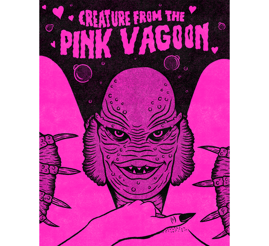 classy-creeps-creature-from-the-pink-vagoon-art-print