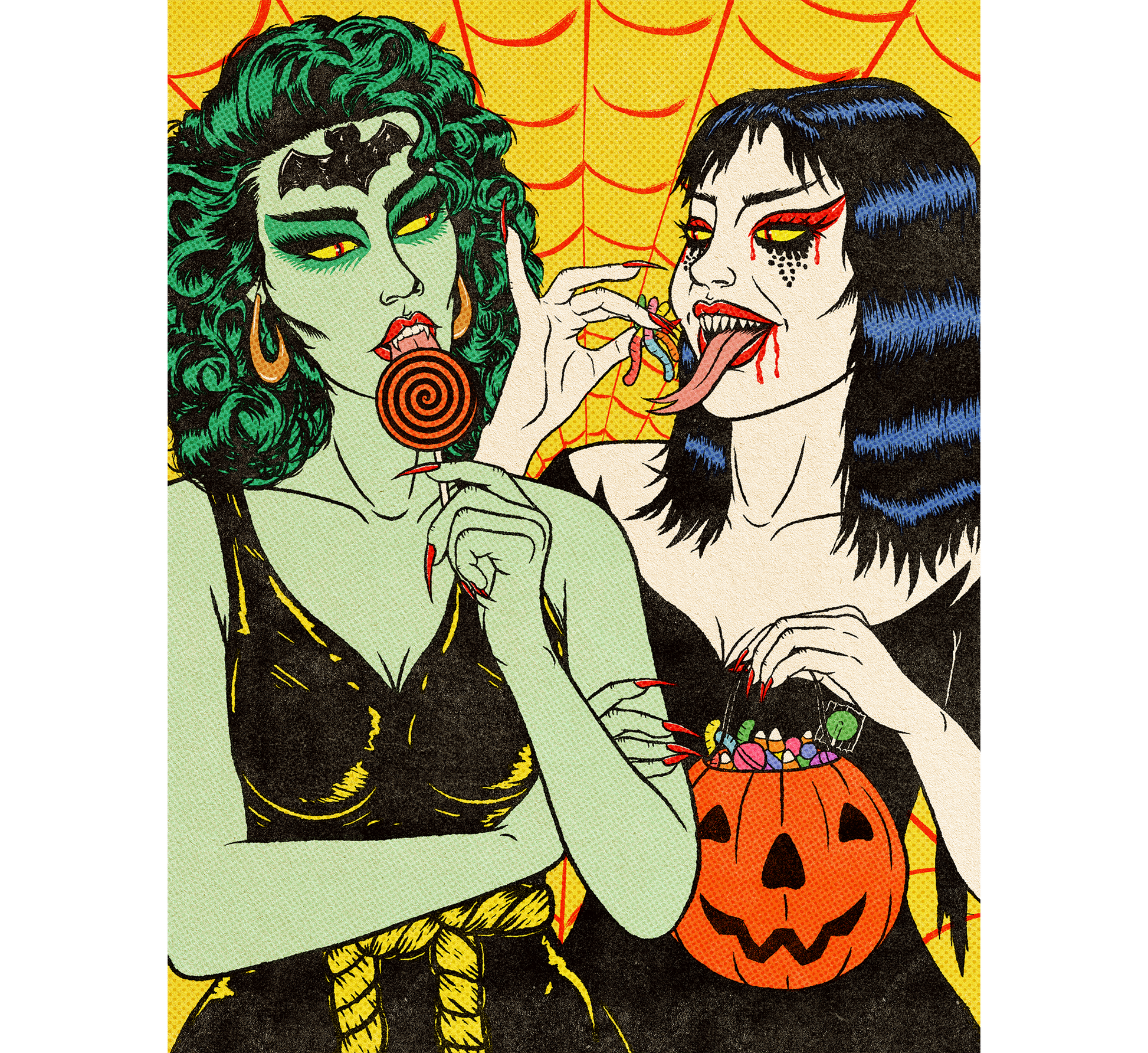    classy-creeps-halloweenmask-art-print